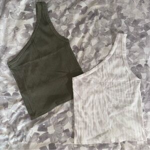 American Eagle One Shoulder Tank Tops (2)